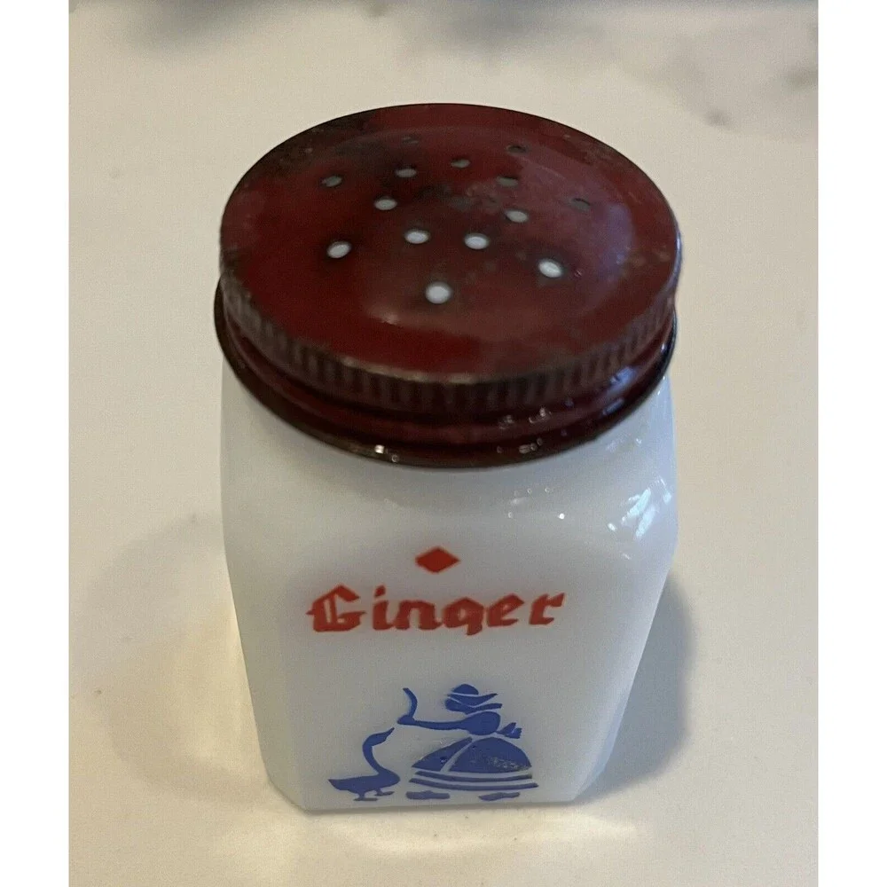 Vintage Mid Century 3/4 Milk Glass Dutch Range Shaker GINGER DOVE
